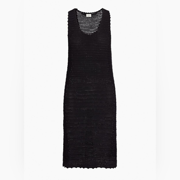 NWT Aritzia Wilfred Black Ephron Crochet Tank Dress Sz Small - Picture 6 of 15
